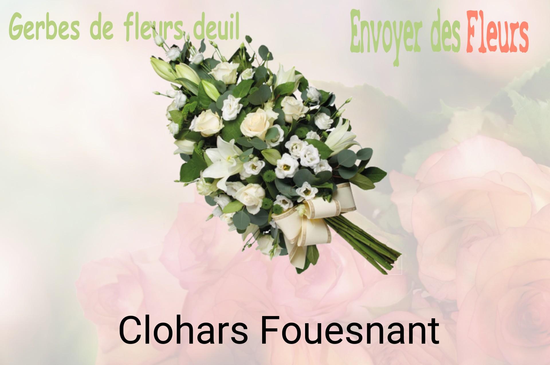 Gerbe de fleurs de deuil livrée à Clohars-Fouesnant